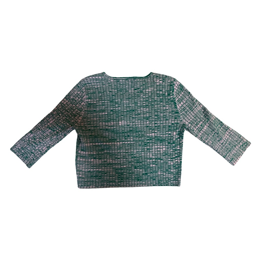 Live The Process Green and Pink Marled Cropped Sweater Size Small - Picture 4 of 5